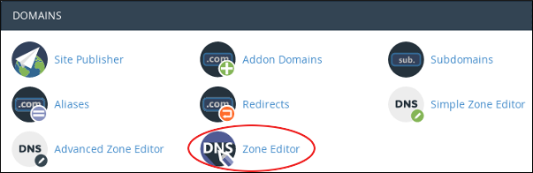 cPanel - Domains - Zone Editor icon