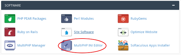 cPanel - MultiPHP INI Editor icon