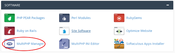 cPanel -  MultiPHP Manager icon